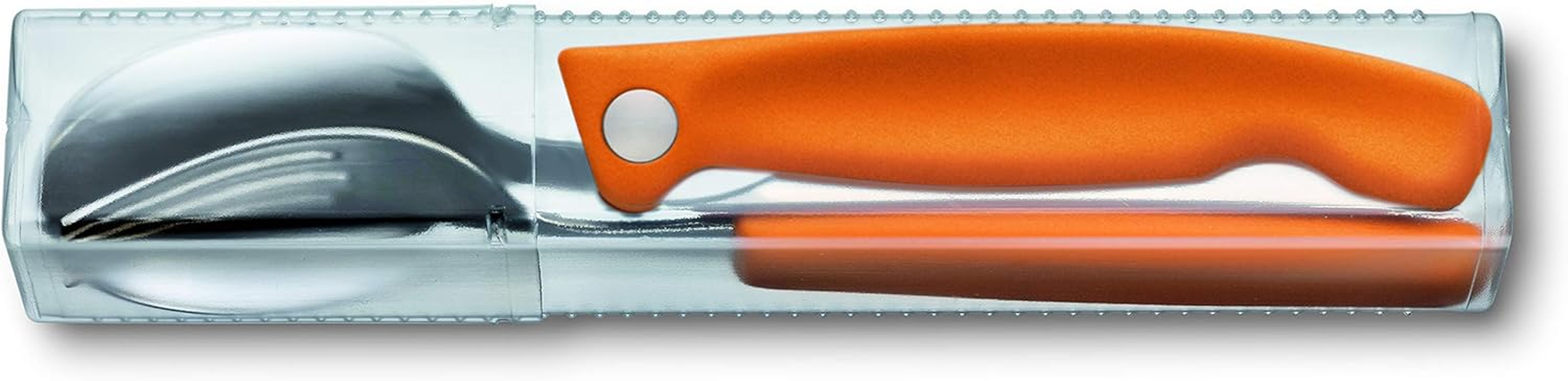 Victorinox, Swiss Classic, Professional Cutlery Set, 3-Piece Set, Extra Sharp Blade, Serrated Edge, 11 Cm, Robust Plastic Handle, Stainless Steel, Orange image number 2
