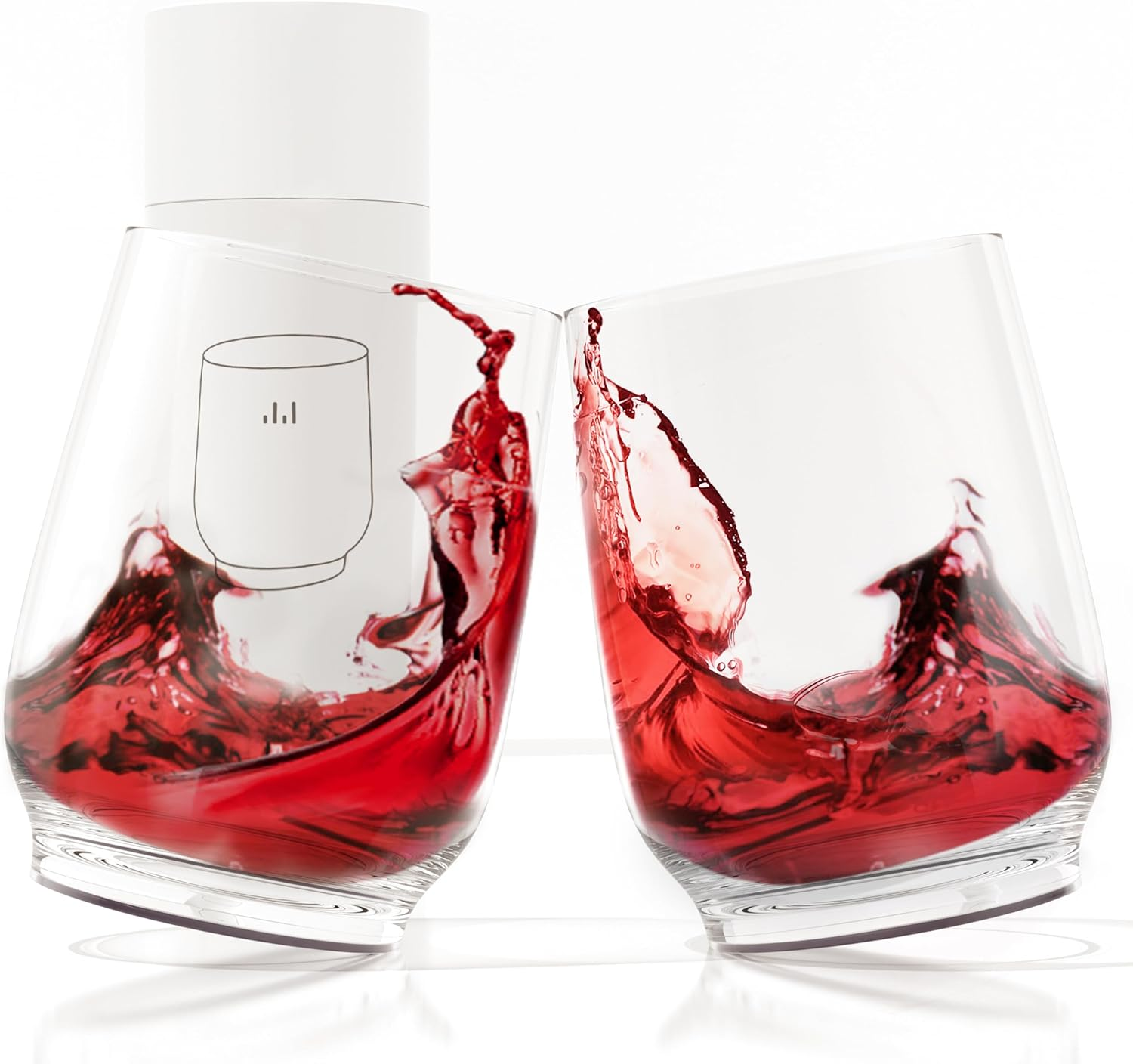 Live Levore Unbreakable Tritan Plastic Wine Glasses (Set of 2), 15Oz Shatterproof Stemless Wine Tumblers for Red & White Wine, Cocktails, Juice, Ideal for Gifts, Beach, Parties, and Home Use (Purple)