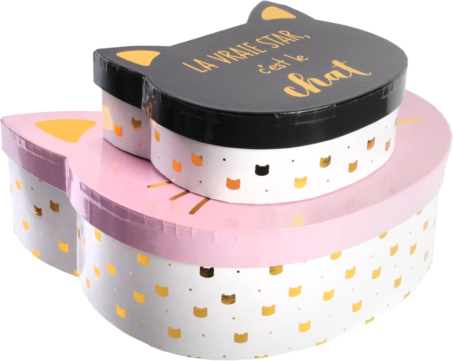 The Concept Factory RG6219 Cat Storage Box Other Paper Types Pink Black 25 X 23 X 8.5 Cm image number 6