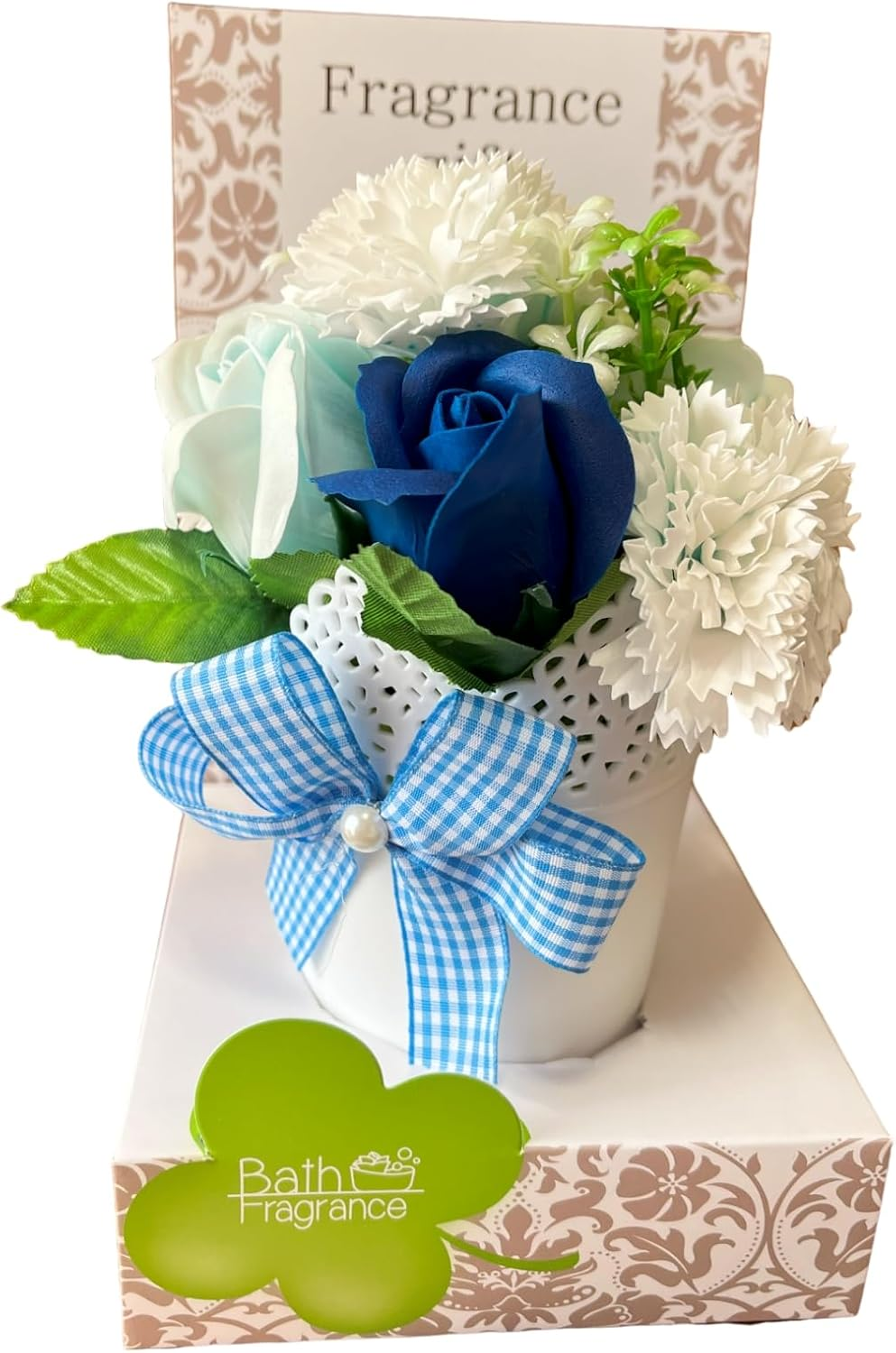 Q-FLA 751578 Soap Flower Fragrance Arrangement, S, Blue, Mother'S Day Gift image number 2