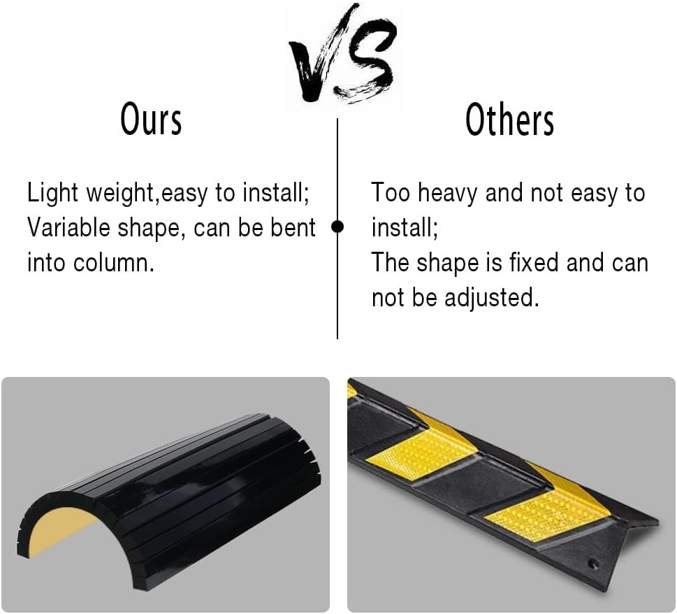 GUEQUITLEX Garage Wall Guards Foam Car Door Protector Wall Bumper Guard for Parking Garages - Garage Wall Guards -Wall Edge Protector Protect Your Car - Wall Corner Edge Bumpers (2 Pack, Column) image number 3