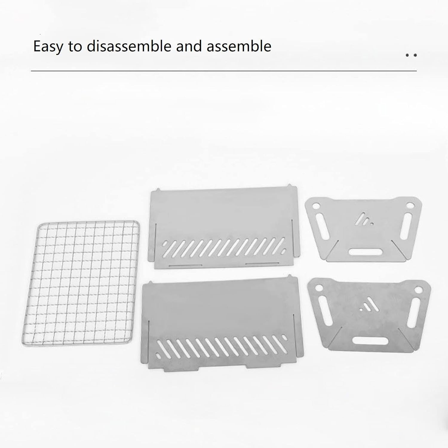 Portable Wood Stove &ndash; Compact Camping Burner with Grill Mesh, Stainless Steel Solo Backpacking Stove for Hiking, BBQ, Picnic & Travel | Detachable, Lightweight (397G) & Durable RS012T image number 4