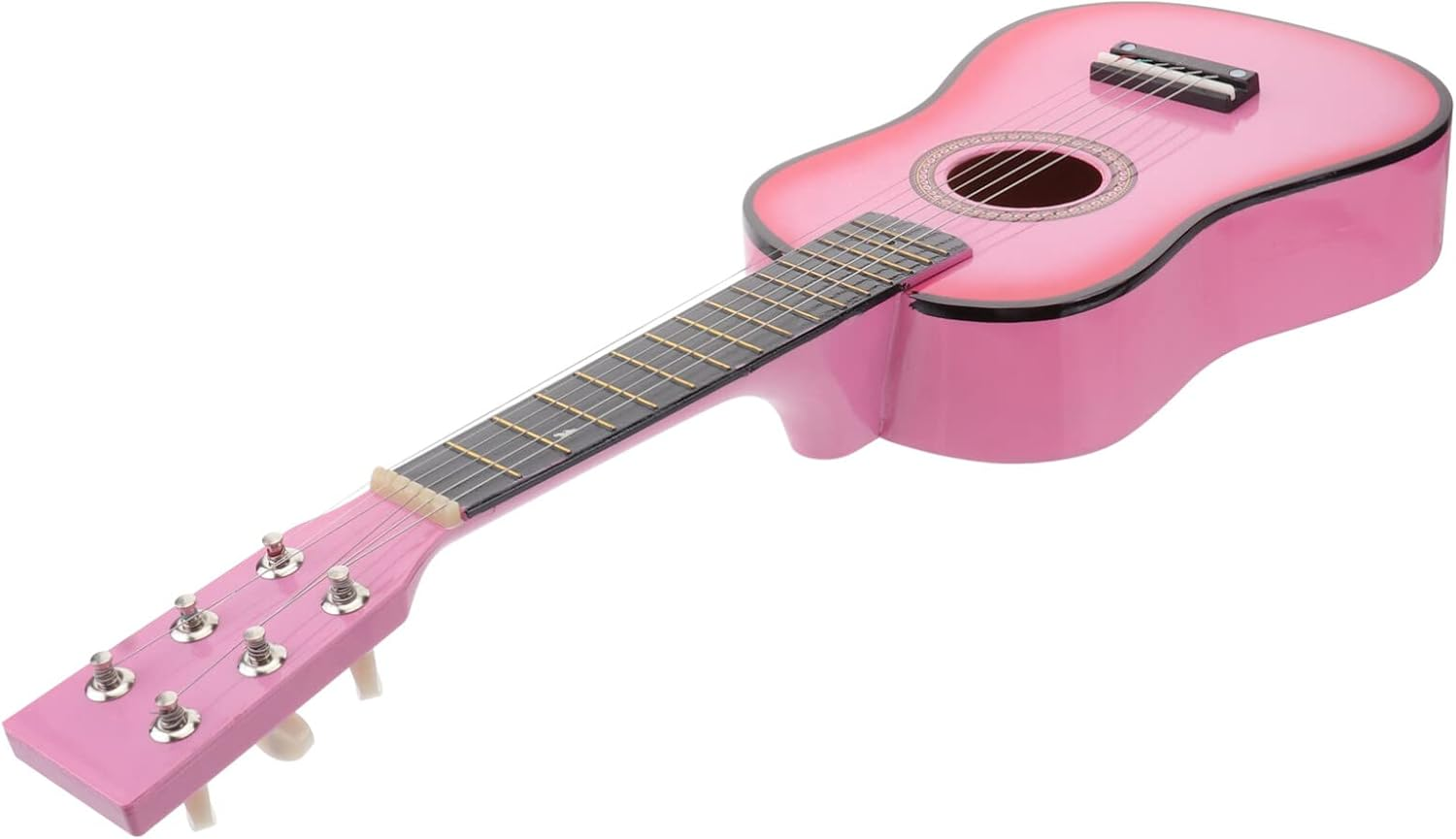 Ipetboom 23 Inch Folk Acoustic Guitar, Beginner Music Instrument 6-String Guitar for Kids (Pink) image number 1