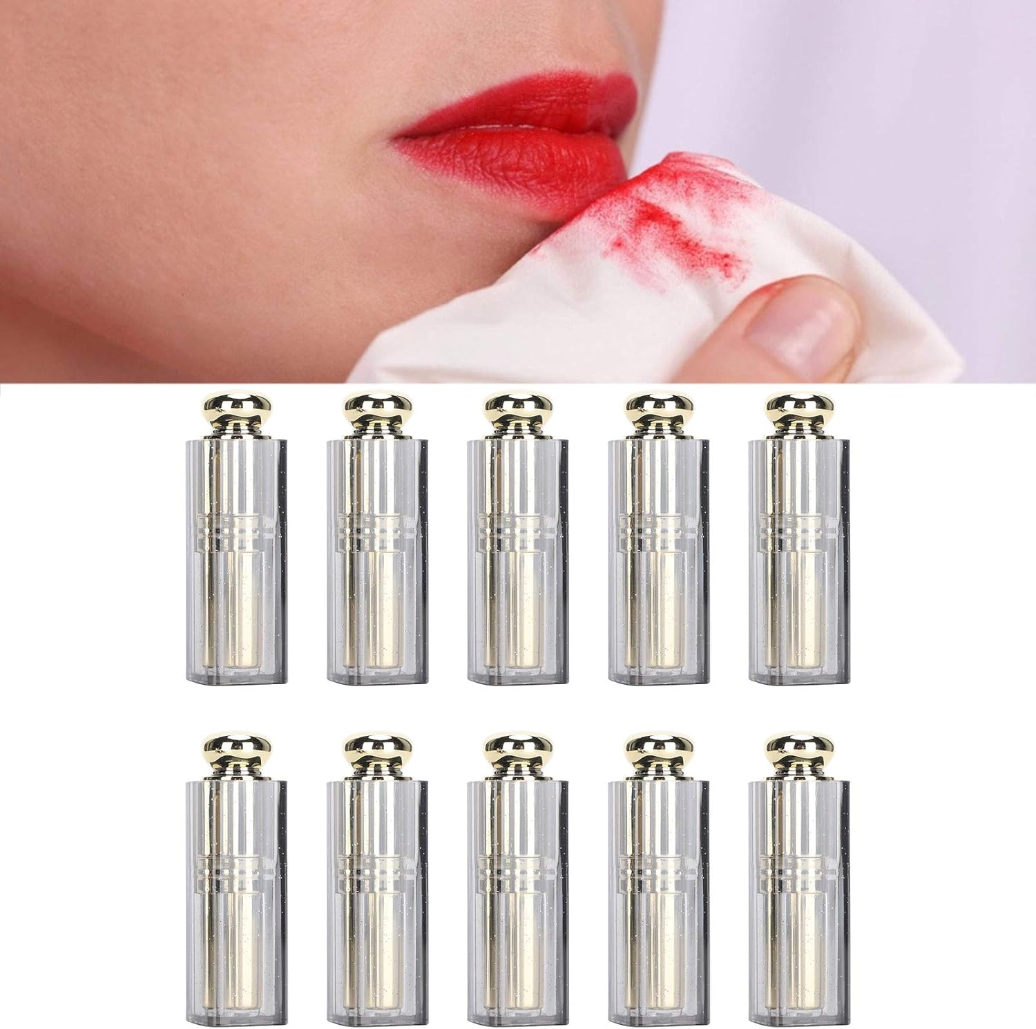 Refillable Lipstick Empty Tube DIY Lip Balm Container ABS Cosmetic Tool Bottle with Precise Alignment for DIY Lipstick Lip Balm Making 10Pcs Set image number 3