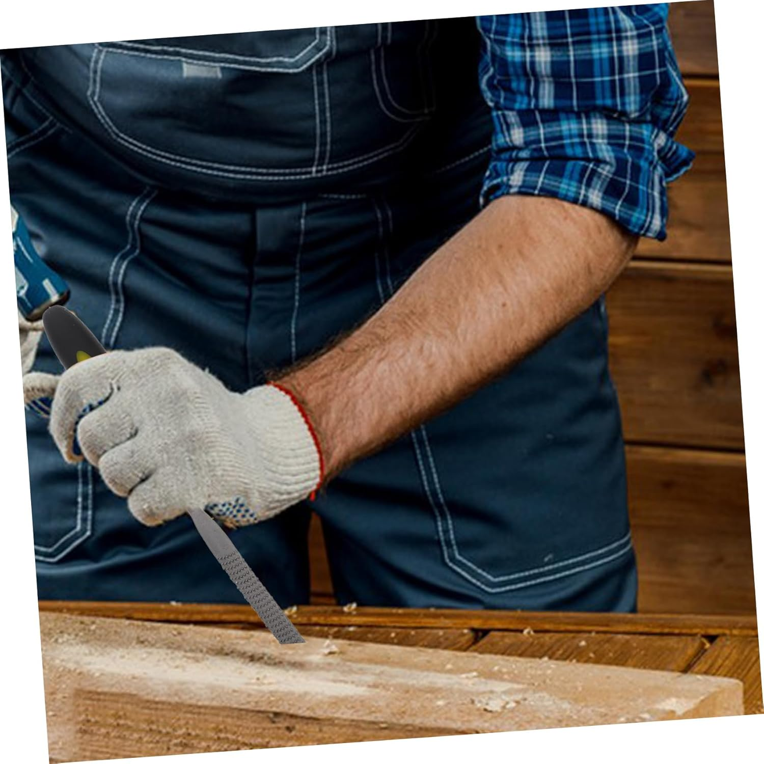 Tofficu 6Pcs Hand File Tool Set for Woodworking Mini Rasp Files Skid-Resistant Handles for Precise Wood Shaping