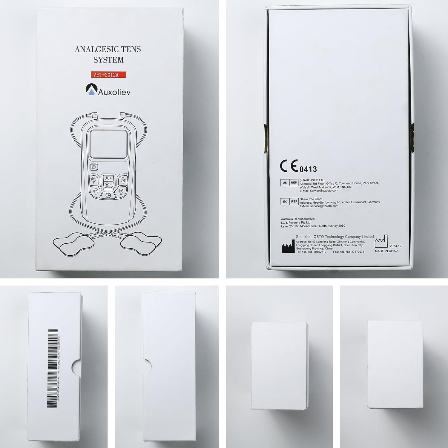 Auxoliev Rechargeable TENS Machine,Ems Muscle Stimulator for Natural Pain Relief with 25 Modes,Tga Cleared Tens Unit with Replacement Pads (Black) image number 5