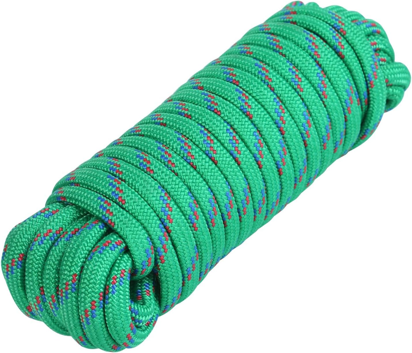Maxxhaul 50227 3/8" X 50 Ft Diamond Braided Rope Extra Strength-Sunlight and Weather Resistant, Multicolor image number 4