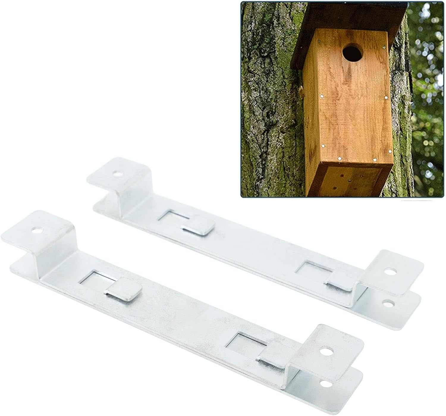 Wild Birdwildlife Accessories,2 Set Bird House Hanger Bracket Galvanized Steel Bird House Mounting Bracket for Feeders Boxes image number 5