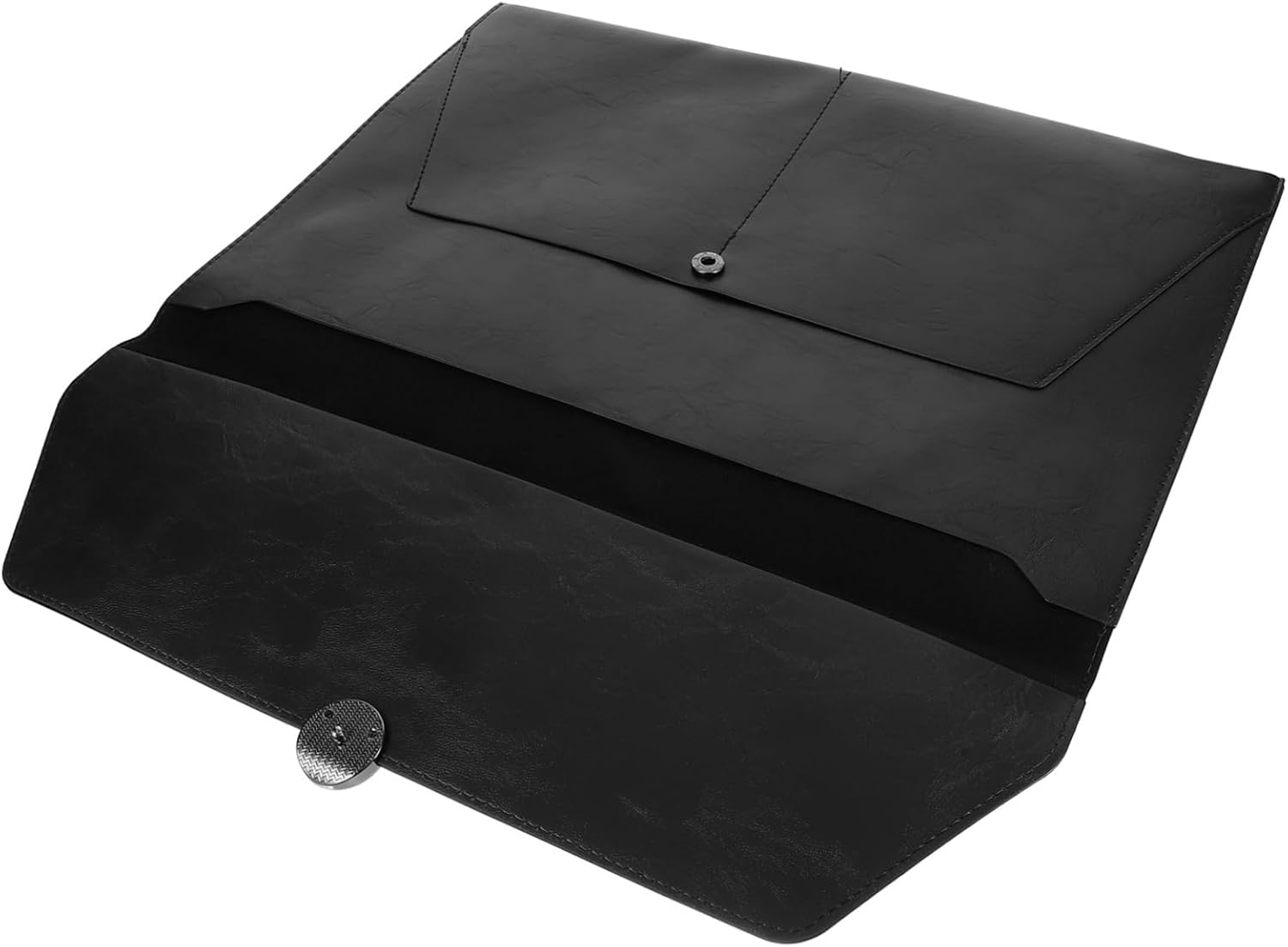 TOGEVAL Large Capacity Leather Information Bag for Document Storage Reusable Office File Folder Pockets for Travel Pouch Organization image number 4