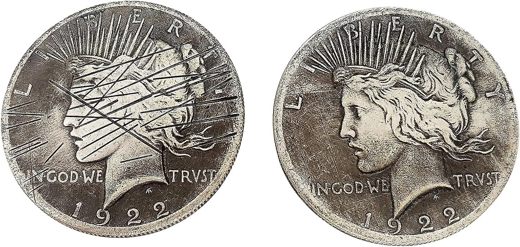 Two Face 2 Sided Coin W/Scratch Prop Harvey Dent for Batman Costume Cosplay