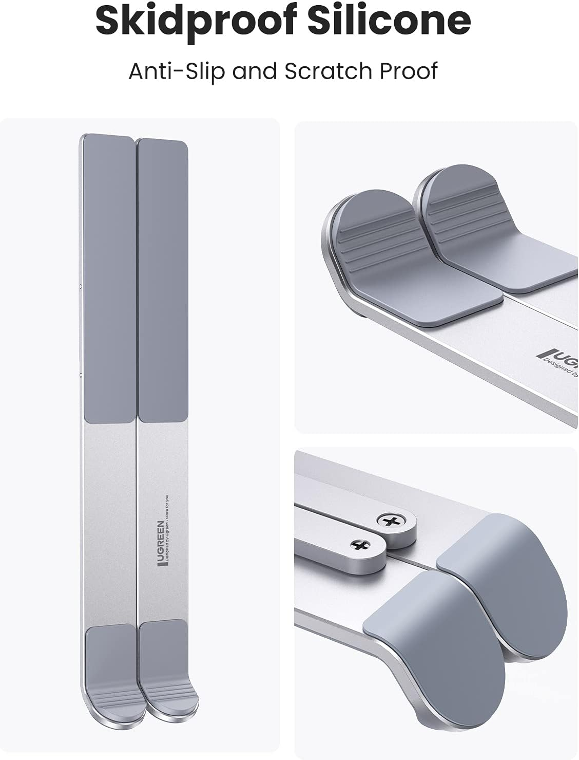 UGREEN 40289 Foldable Laptop Stand (Silver) image number 3