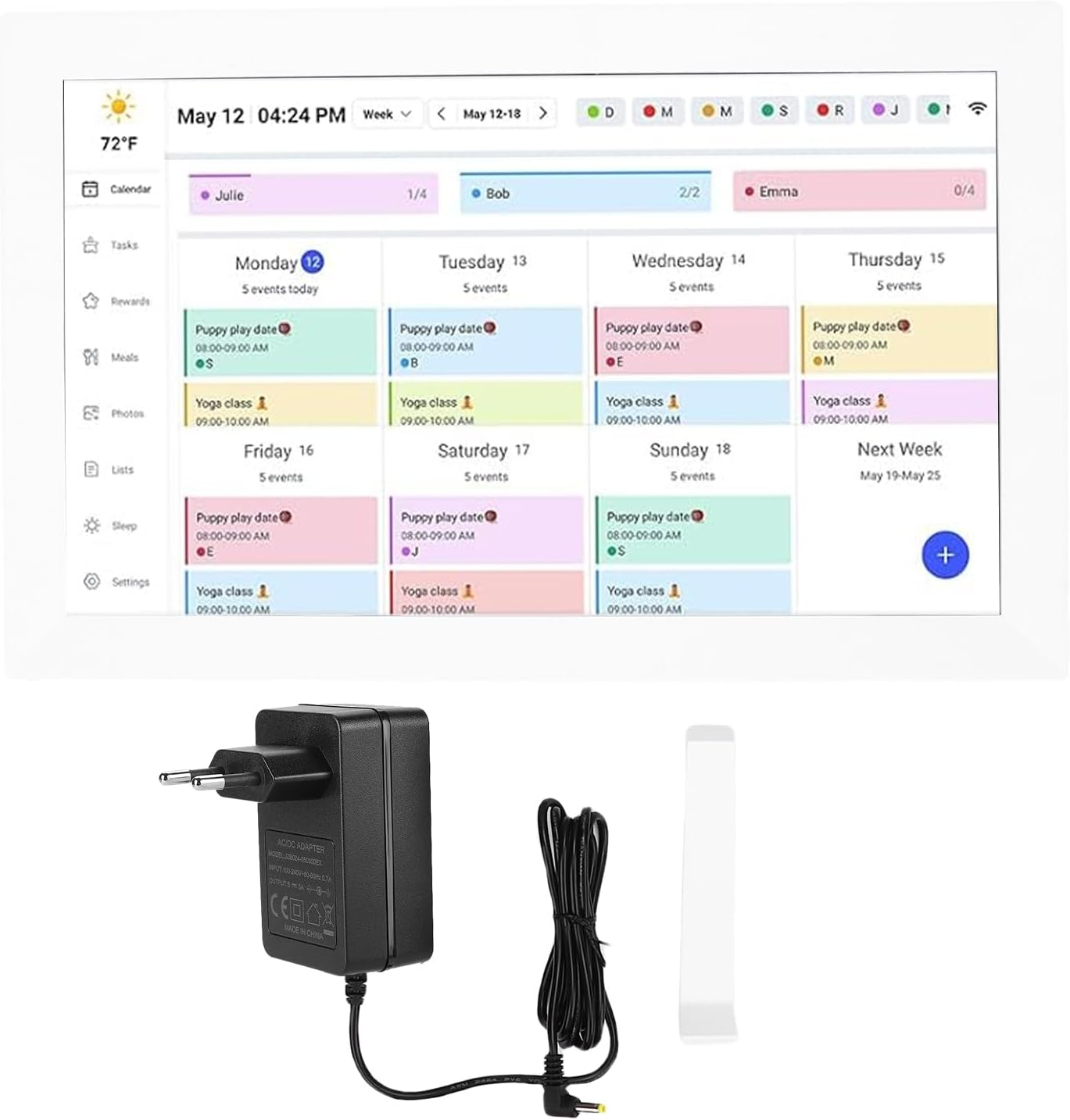 15.6" Digital Calendar Chore Chart, 1080P Full HD Interactive Touchscreen, Smart Family Planner, Hearthdisplay Digital Calendar Wall Desk Mountable (AU)