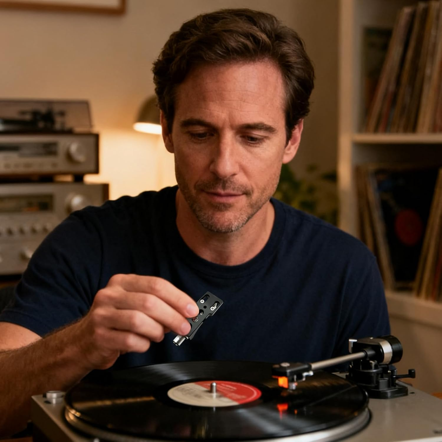 Turntable Cartridge - 3.1Cm Phono Cartridge, Conical, Adjustable Easy Mount Record Player Pickup Delivering Stable Tracking Balanced Output and High Fidelity Sound for Home Audio Systems image number 3