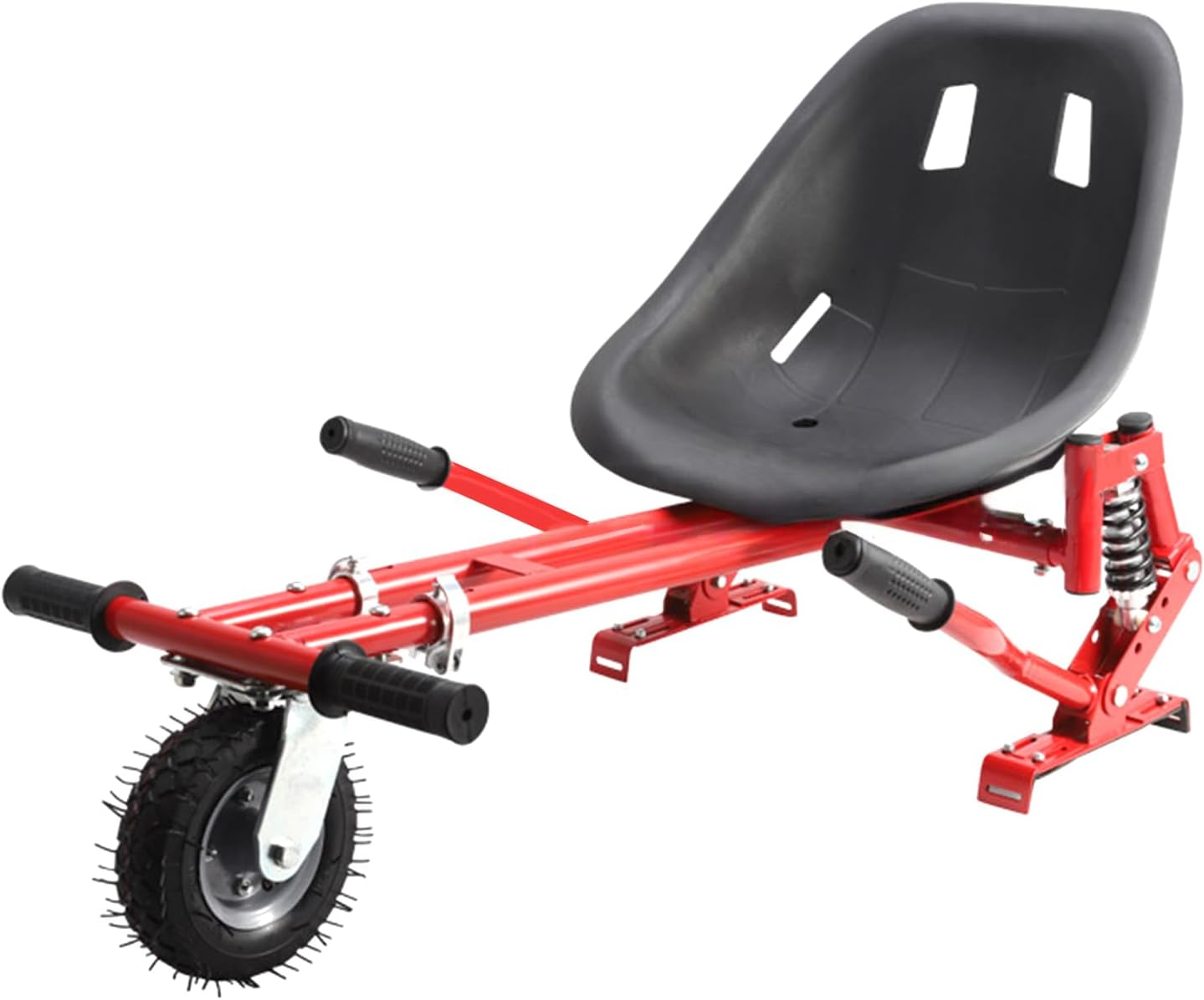 Hoverboard Frame &ndash; Adjustable Go Kart Frame for Crazy Cart Fun, Fits 6~11" Boards, Durable Metal Build with 360&deg; Steering Handles, Supports Kids & Adults up to 85KG (Red) image number 3