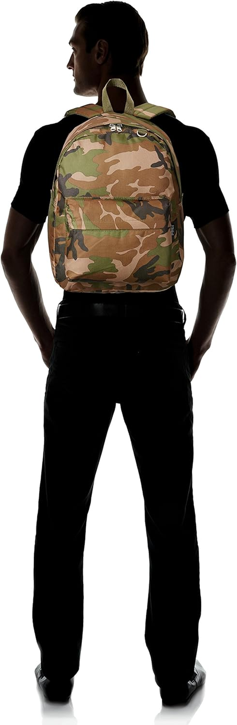 Everest Unisex Adults Classic Woodland Camo Backpack, Camouflage image number 2