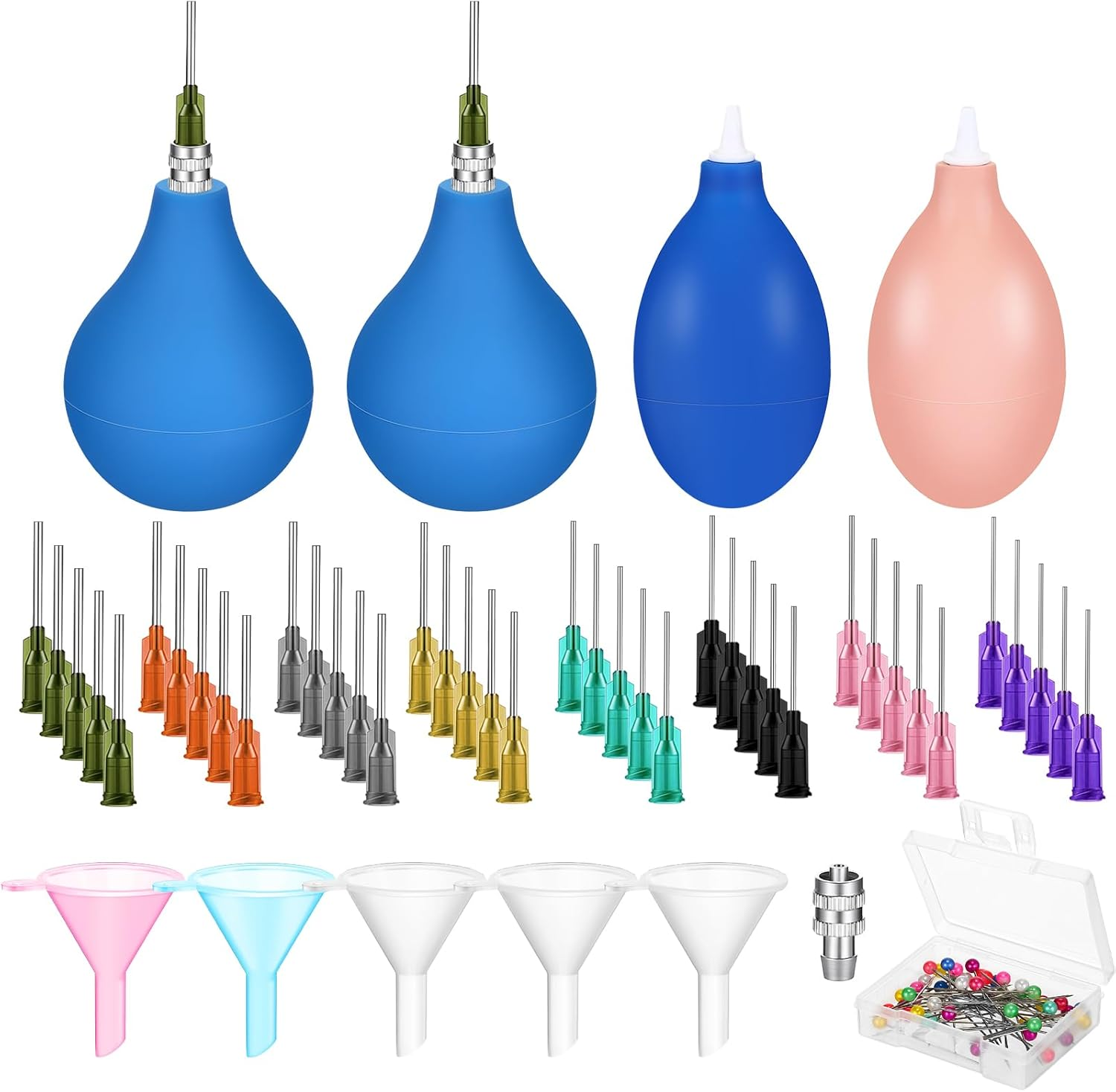 Dandat 102 Pcs Pottery Tools Supplies Ceramic Precision Applicator, Precision Tips Applicator for Ceramic Bottles Glaze 3 Ounce Clay Tools Set, Slip Trailing Pottery Glaze Squeeze Bottle