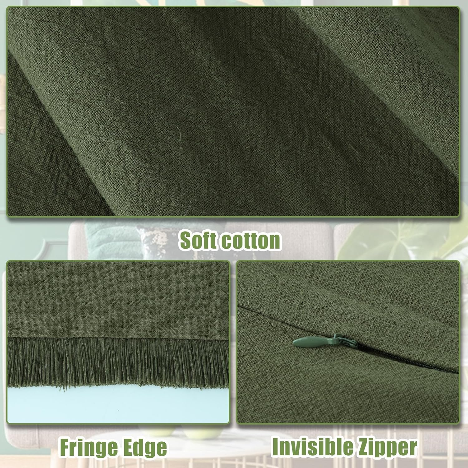 MEKOTRIN Cushion Cover, Pillow Cover, Throw Pillow Cover (45 * 45Cm/18 * 18In) image number 2