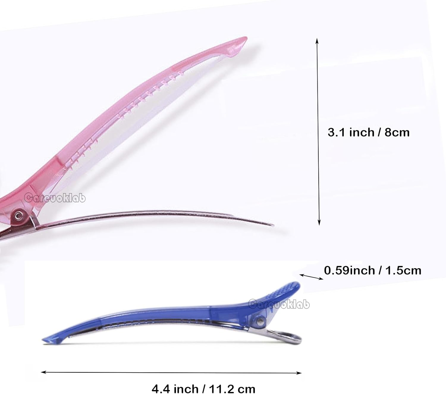 6 Pack Duck Bill Clips for Styling and Sectioning, Non-Slip with Silicone Band, No-Trace Duckbill Alligator Hair Clips for Thick & Thin Hair-Professional Salon Hair Clips image number 5