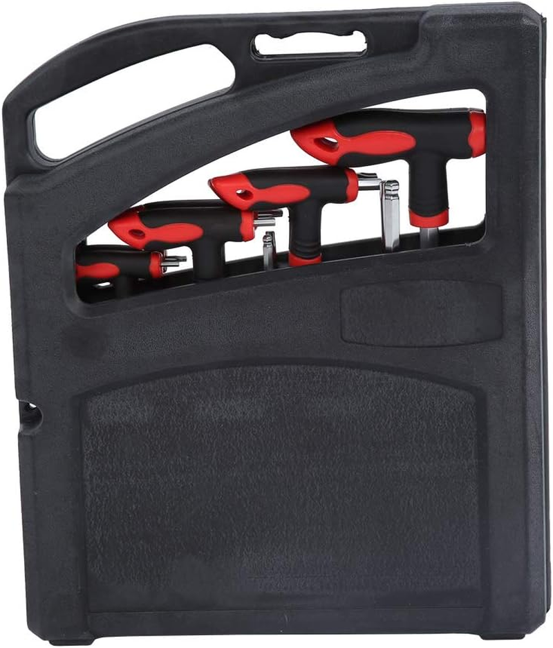 Shenruifa 16 Pcs Cr V T Handle Ball End Hex Key Wrench Set, Ergonomic Star Key Set, for Automotive, Machinery, and Repair Equipment image number 1