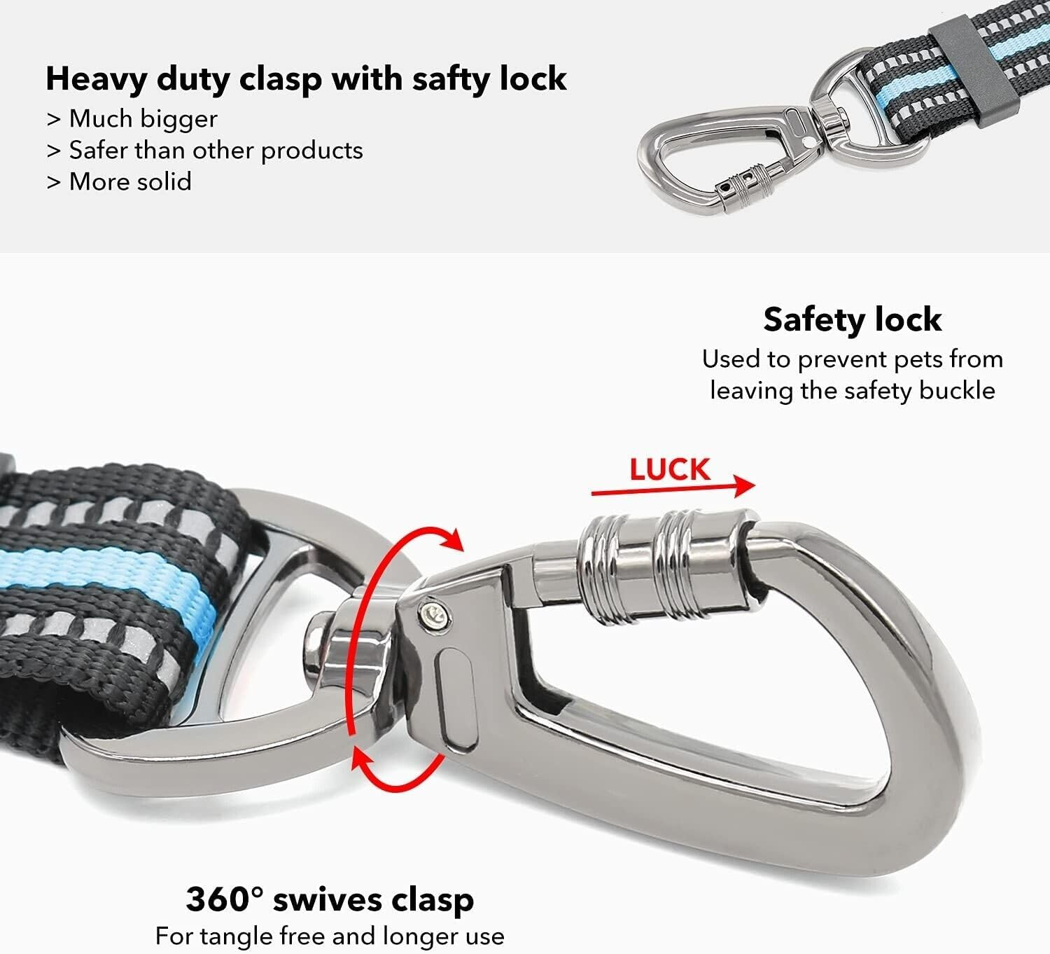 EZONEDEAL Strong Dog Leashes for Large Dogs Heavy Duty - Nylon Reflective Dog Lead Puppy Leash - Dog Training Leash Fit for All Type Dog Leads for Walking Puppy Training (Large, Green) image number 6