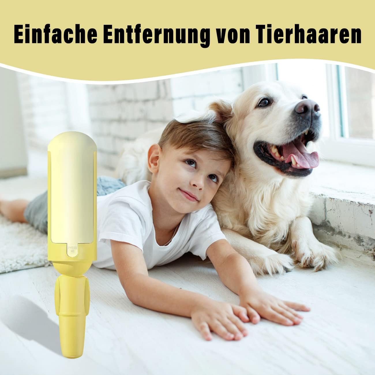 FQQF Lint Roller Pet Hair, Reusable Pet Hair Remover, Lint Brush for Cat Hair and Dog Hair Removal, Reusable for Sofa, Car, Bed, Clothes image number 3