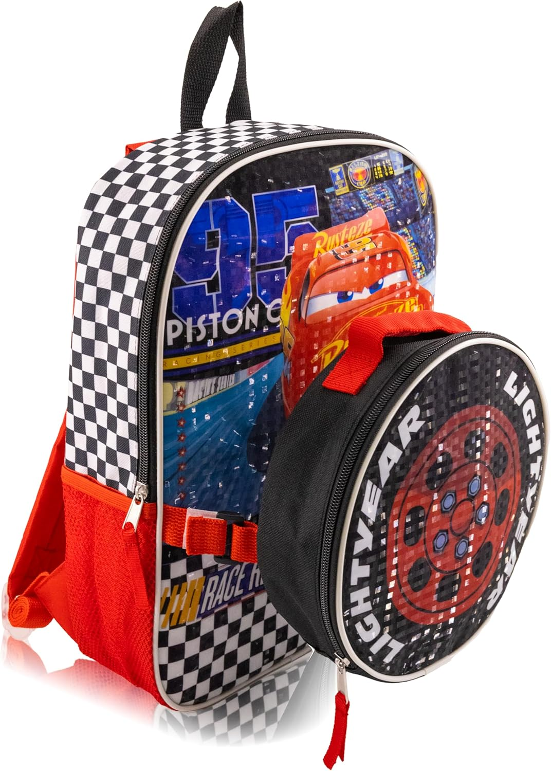 'Fast Forward 14'' Licensed Kids Backpack with Lunch Box for Kids | Insulated Lunch Bag for Boys, Girls, Toddlers'