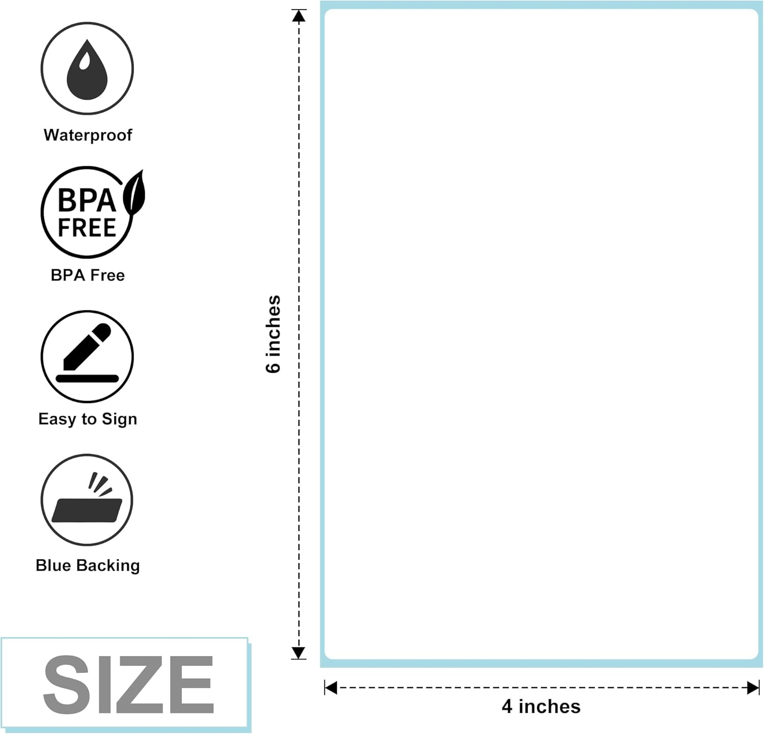 L LIKED 500 Fanfold 4" X 6" Direct Thermal Labels, Shipping Labels with Perforated Line for Zebra & Rollo Printers,White image number 1