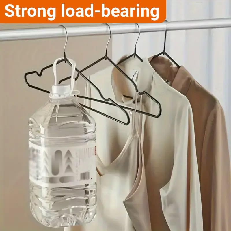 AIMALL Adult Clothes Hanger 15.75X7.87In Heavy Duty Steel Core PVC Coated Non-Slip Seamless Hanger for Shirts Suits Dry Wet Use &ndash; Black Grey White image number 3