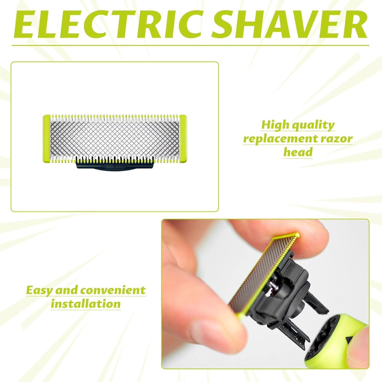 Blade for Philips Oneblade Replacement Blade, Razor Blade for Phillips One Blade Replacement, One Blade Replacement Head Suitable for Oneblade Razor, Compatible with QP210/50, 220 2523 2520 2527, Etc image number 5