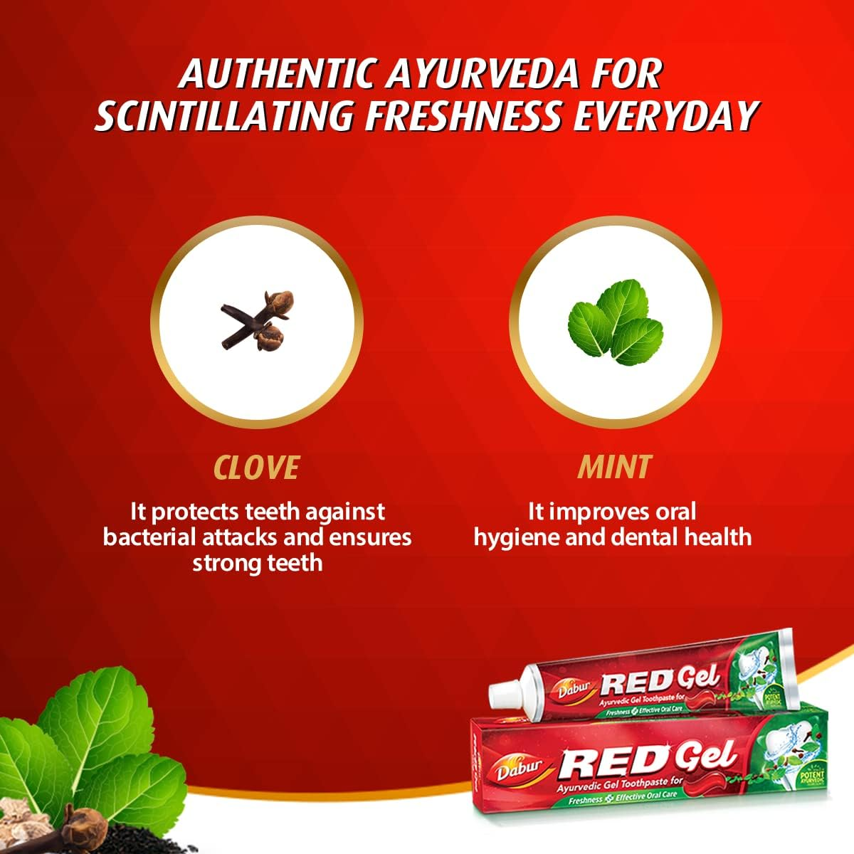 Dabur Red Gel Toothpaste, 150 Grams image number 2