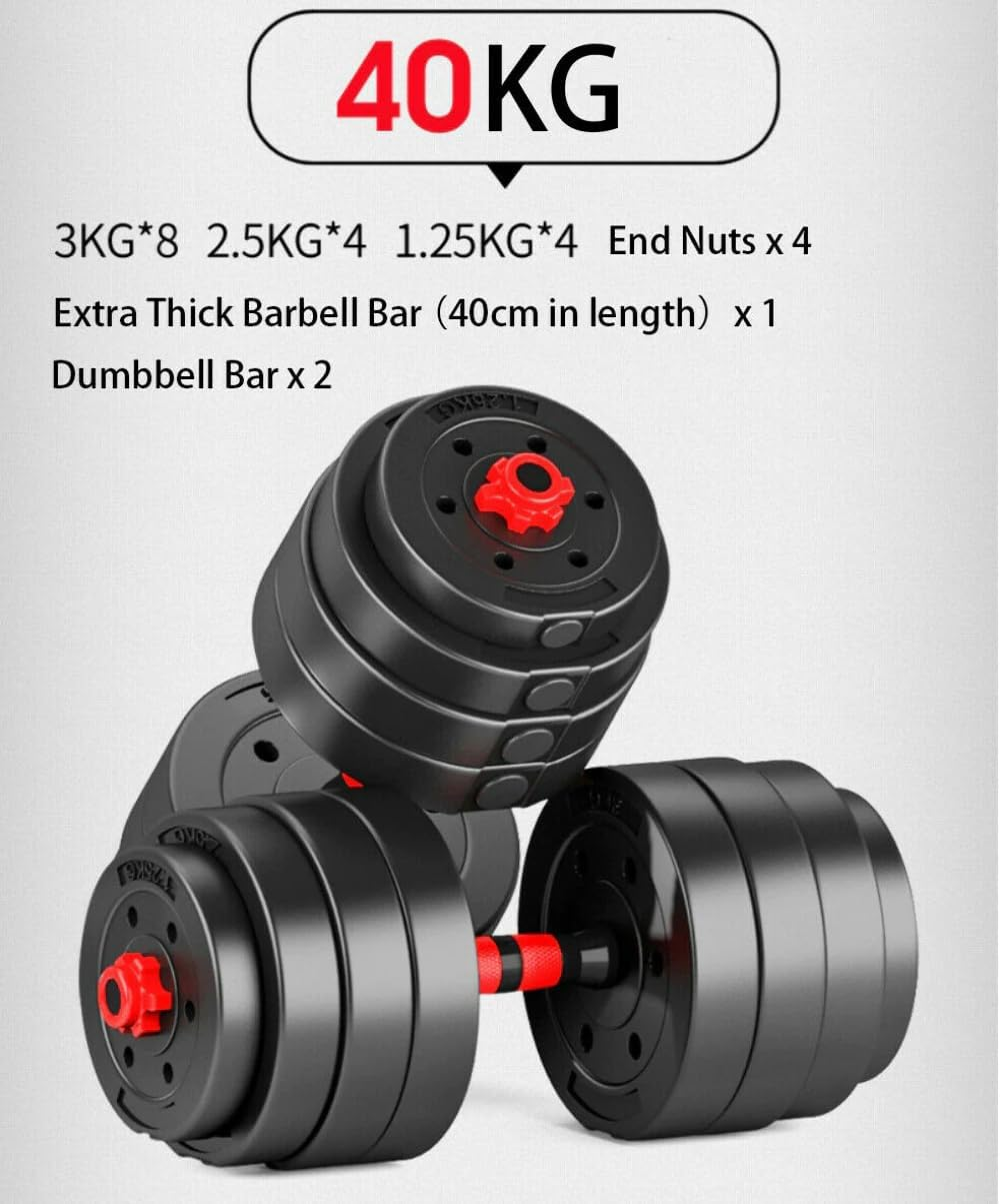 20-40Kg Adjustable Dumbbell Set Barbell Home Gym Exercise Weight Fitness Workout image number 2
