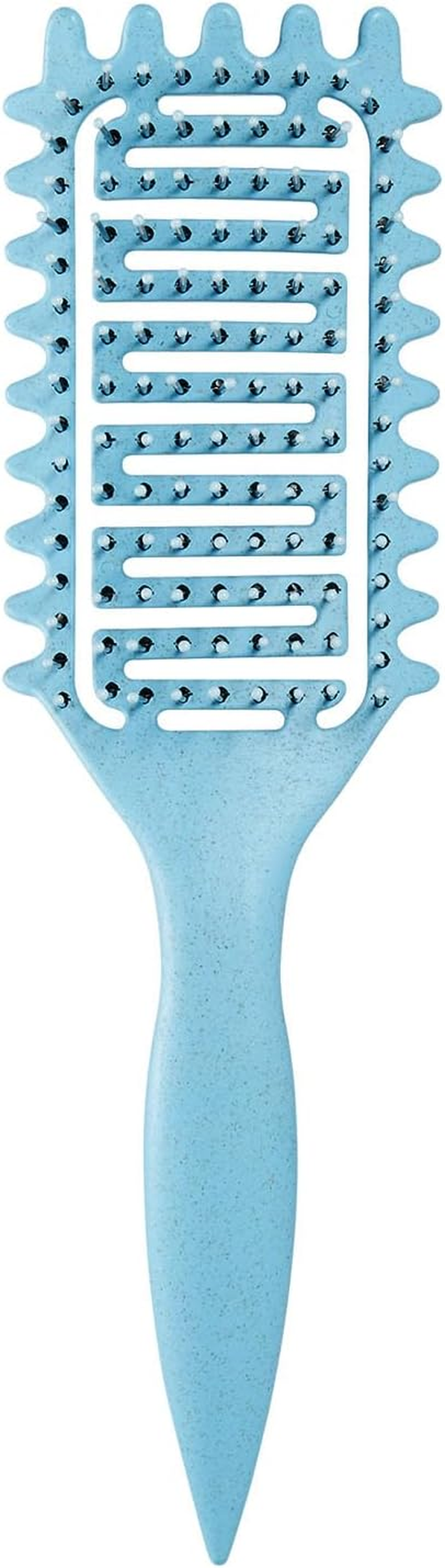 Curl Defining Brush,2024 Curly Hair Brush,Vented Hair Brush for Detangling, Shaping and Defining Curls for Women and Men Less Pulling (Blue) image number 3