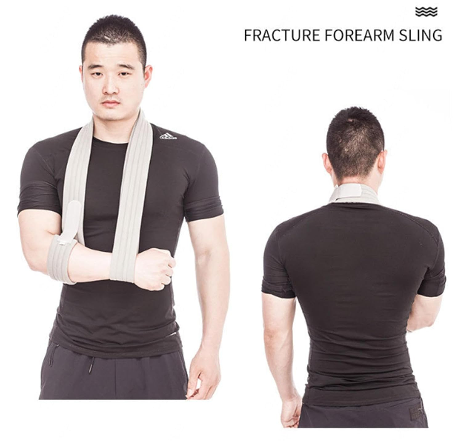 Shoulder Immobilizer Arm Sling, Adjustable Lightweight&Comfortable Effective Medical Arm Support Sling for Rotator Cuff Torn Arm Wrist Hand Elbow Injury, Broken & Fractured Bones,S