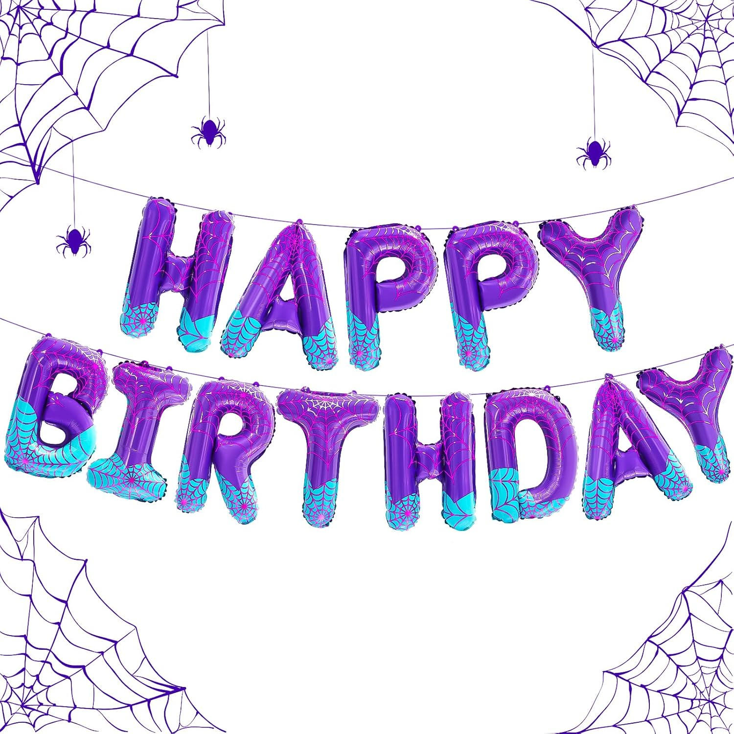 Spider Web Number 3 Balloon Birthday Decoration, Superhero Themed 40In Giant Mylar Number Party Supplies