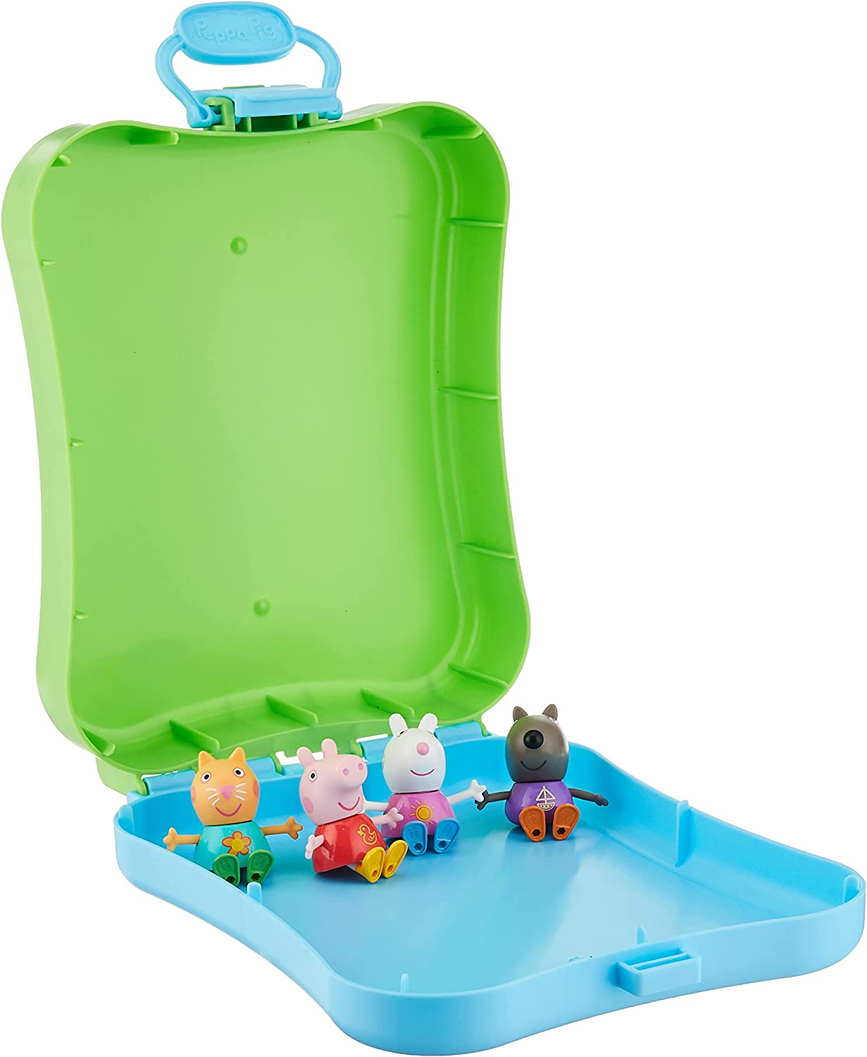 Peppa Pig Peppa'S Adventures Peppa'S Carry-Along Friends Case Toy, Includes 4 Figures and Carrying Case, Ages 3 and Up