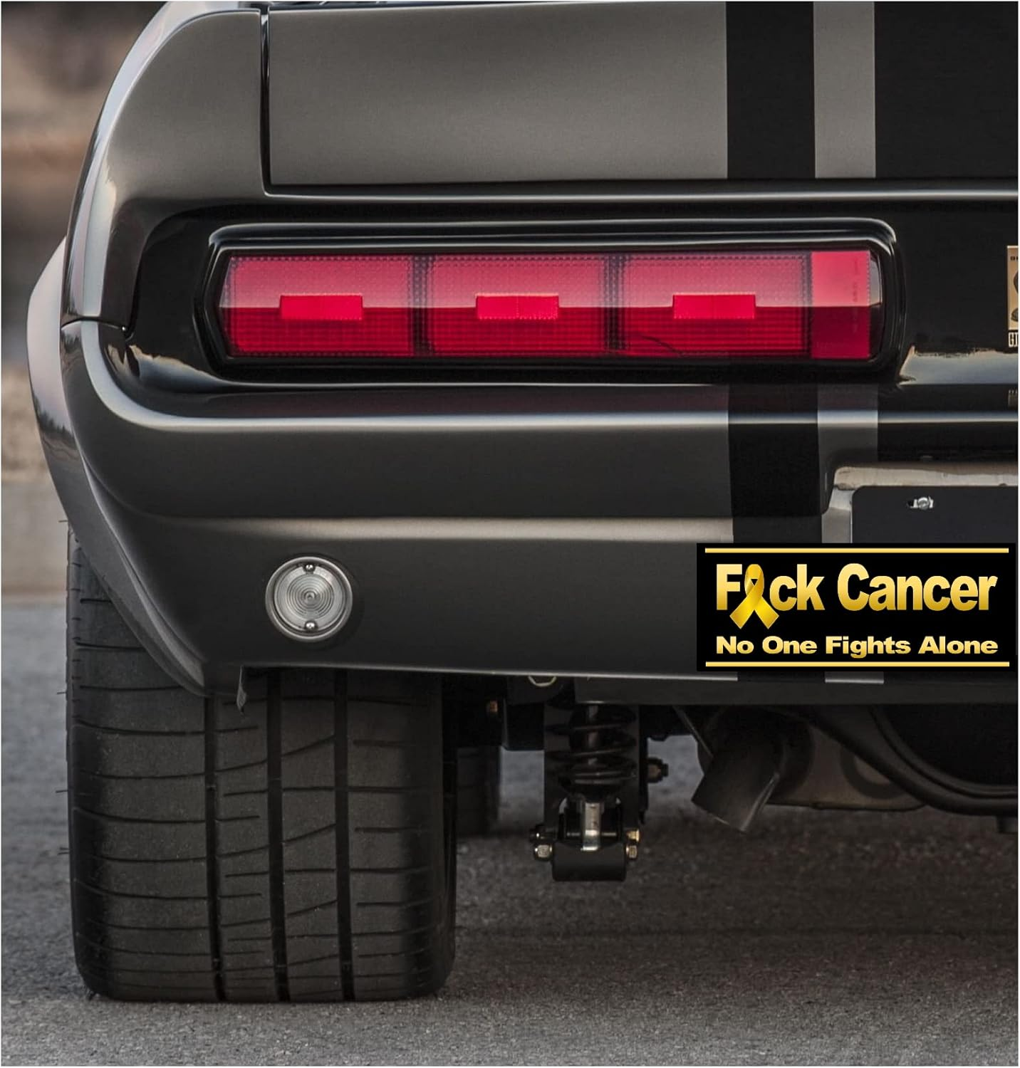 ACTIONX F Cancer (5 Pack) 7" X 3" Pediatric Cancer Stickers for Car, Truck, Laptop Window - Humorous, Bold Typography, Vinyl, Outdoor, Rectangular, Single Use, Letter Print, Powder Coated image number 5