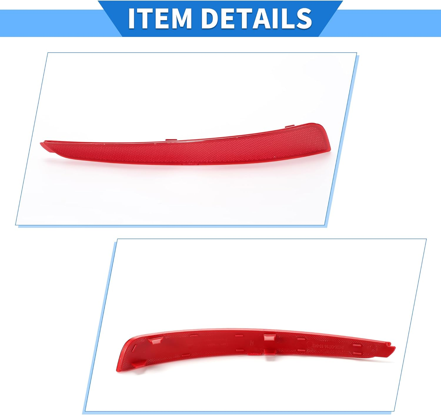 X AUTOHAUX Bumper Reflector Compatible for Skoda Octavia 3 III 5E3 2012, Durable ABS Plastic Red Rear Left Bumper Reflector Side Marker image number 1