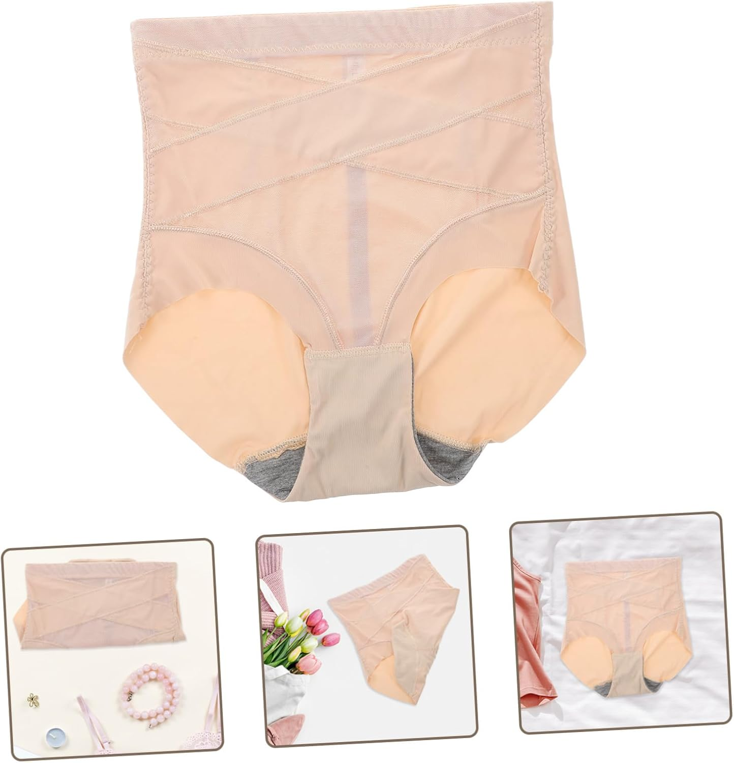 Breathable Postpartum Belly Band Women Waist Shapewear Belly Band Belt Body Shaper Nylon Shapewear for Tummy Control Invisible under Clothing Beige
