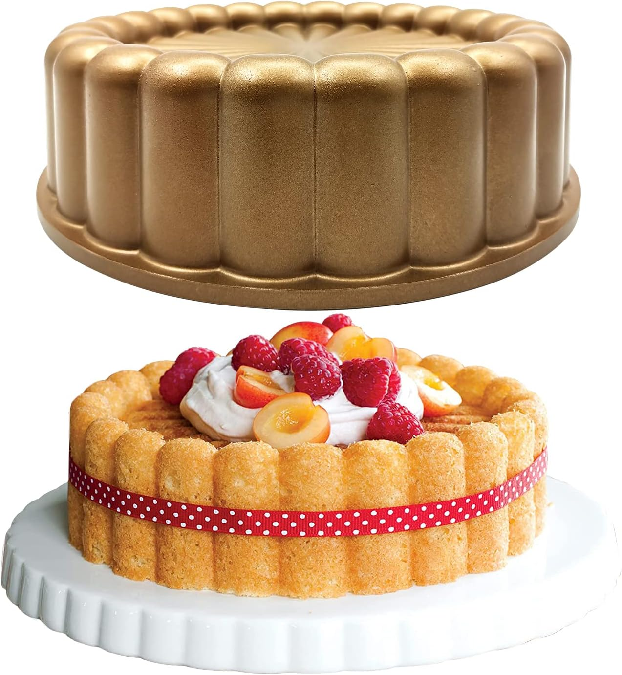 Charlotte Cake Mold, 9 Inch Cake Pan Aluminium Kitchen Accessories Decoration Christmas Wedding Valentine&rsquo;S 3D Charlotte Cake Pan (Flower Shape) image number 4