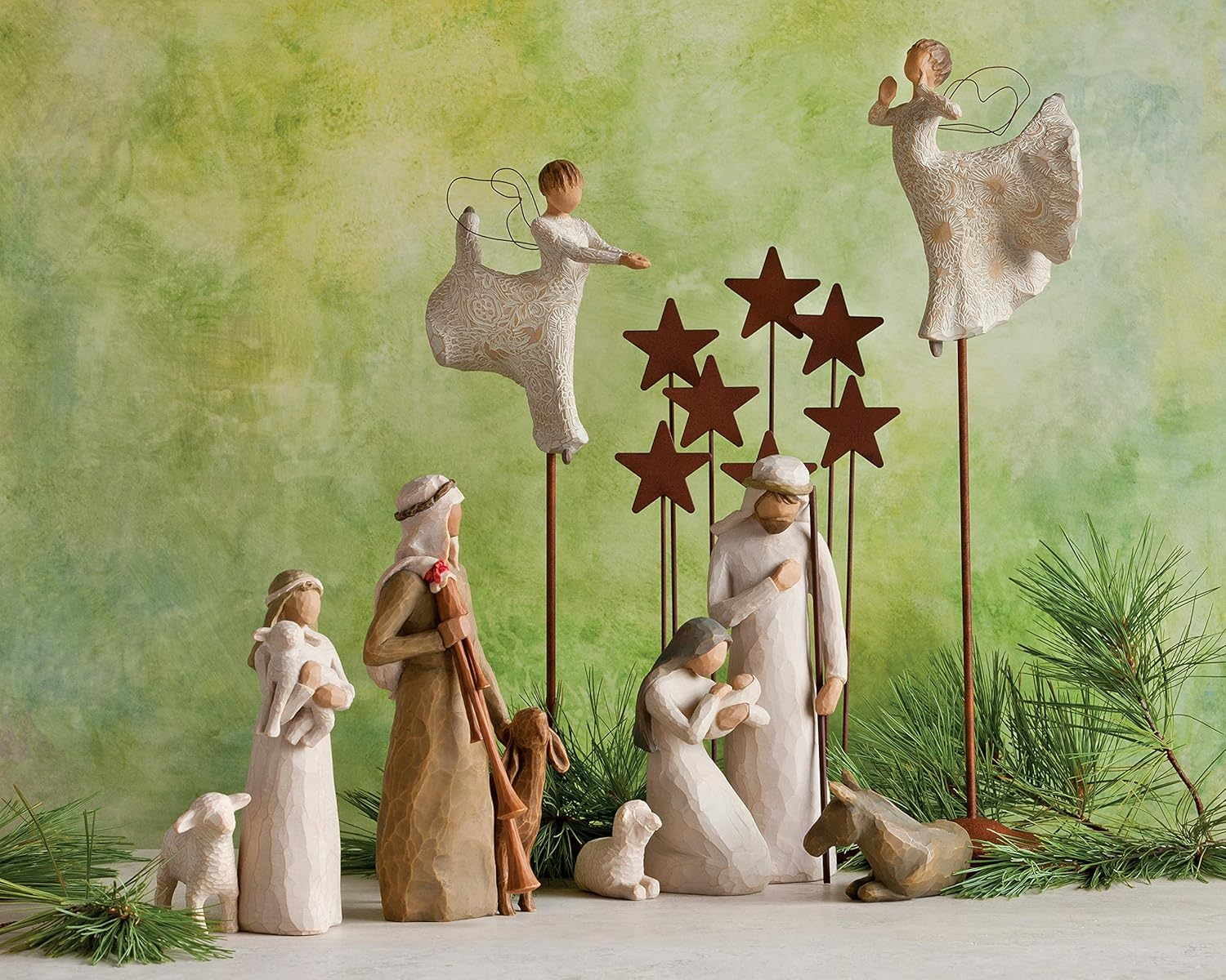 Willow Tree Nativity Set, Beige, Brown, Tan, 6.5" Height image number 6
