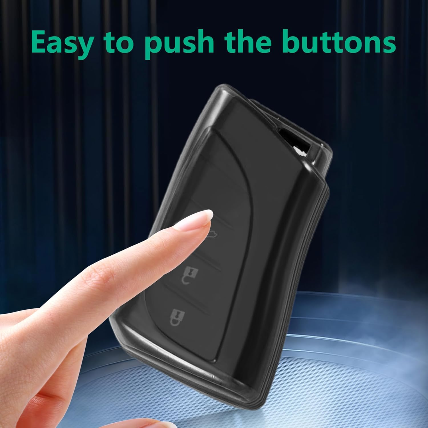 For Lexus Key Fob Cover TPU Car Key Fob Case Fit for Lexus GX ES NX LC RC LS UX 4 Buttons Car Remote Key Case Shell Protector(Black) image number 1