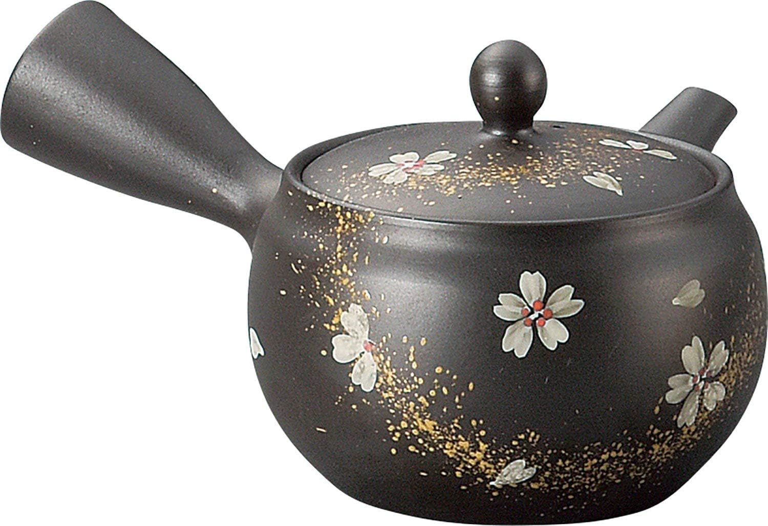 Tokoname Y510 Fusen Black Nadesico Belt Teapot, Black, 9.5 Fl Oz (280 Ml) image number 3