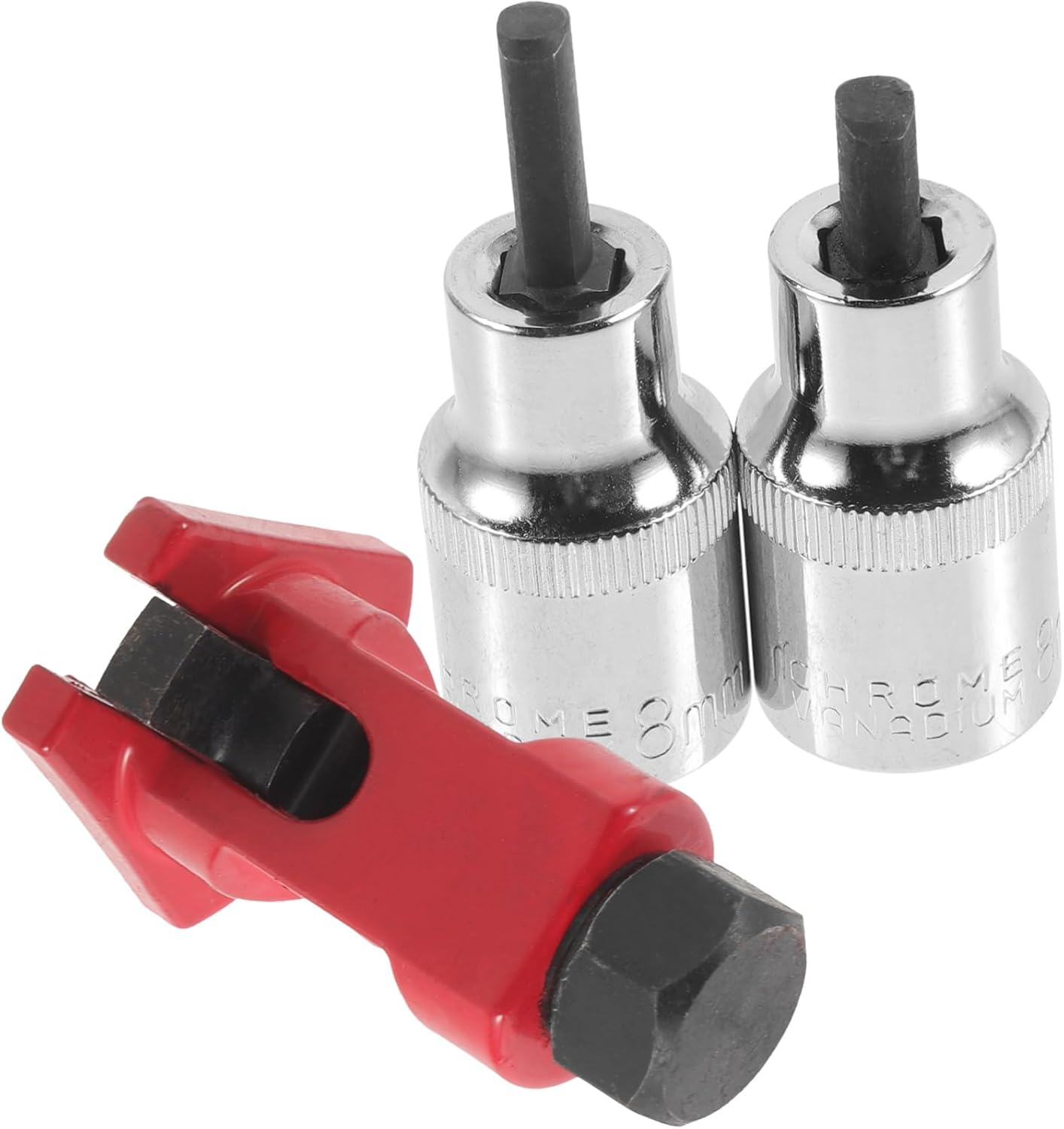 COOLHIYA 3Pcs Automotive Strut Spreader Tool Set with Strut Nut Socket for Suspension Arm and Shock Absorber Removal, Red Mechanical Hand Tool Kit for Vehicle Maintenance and Repair image number 5