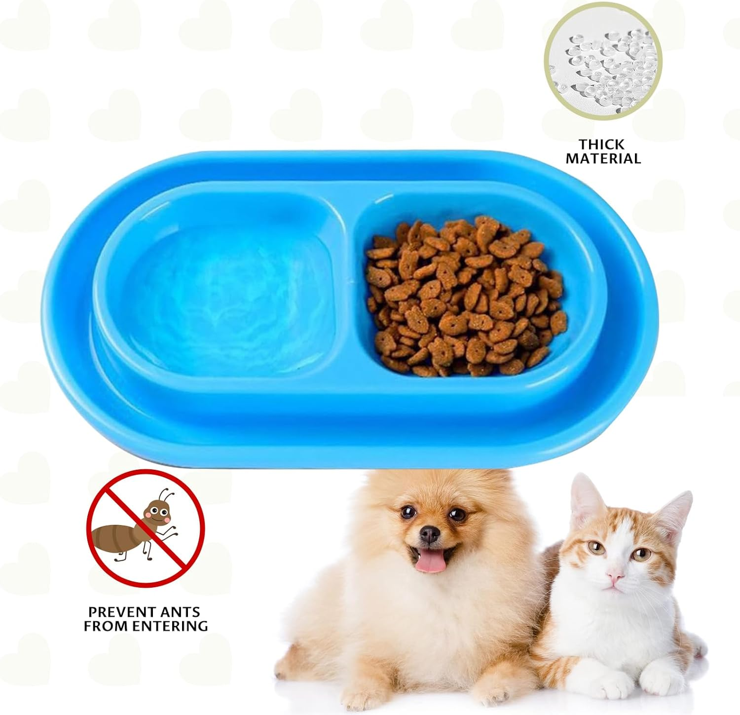 Velmoriah Ant Proof Cat Dog Food Bowl, 25Oz/4Cups Non-Slip Pet Water and Food Bowls, Dog Feeding Bowl Pet Food Dish for Dogs Cats image number 1