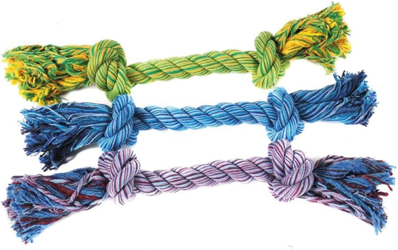 Happy Pet Nuts for Knots Dog Toy Rope, Play Rope for Dogs with 2 Knots, Size L - Set of 3 image number 3