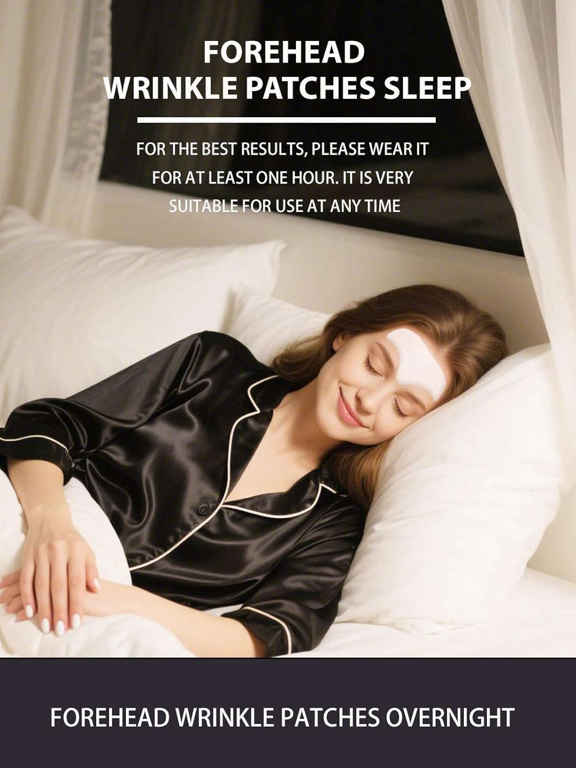 Ribeedas 12 Pack White Forehead Wrinkle Patches Overnight,Collagen Wrinkle Patche,Apply to the Skin between the Foreheads and Eyes,Reduce Forehead Wrinkles,Moisturize Facial Care image number 5