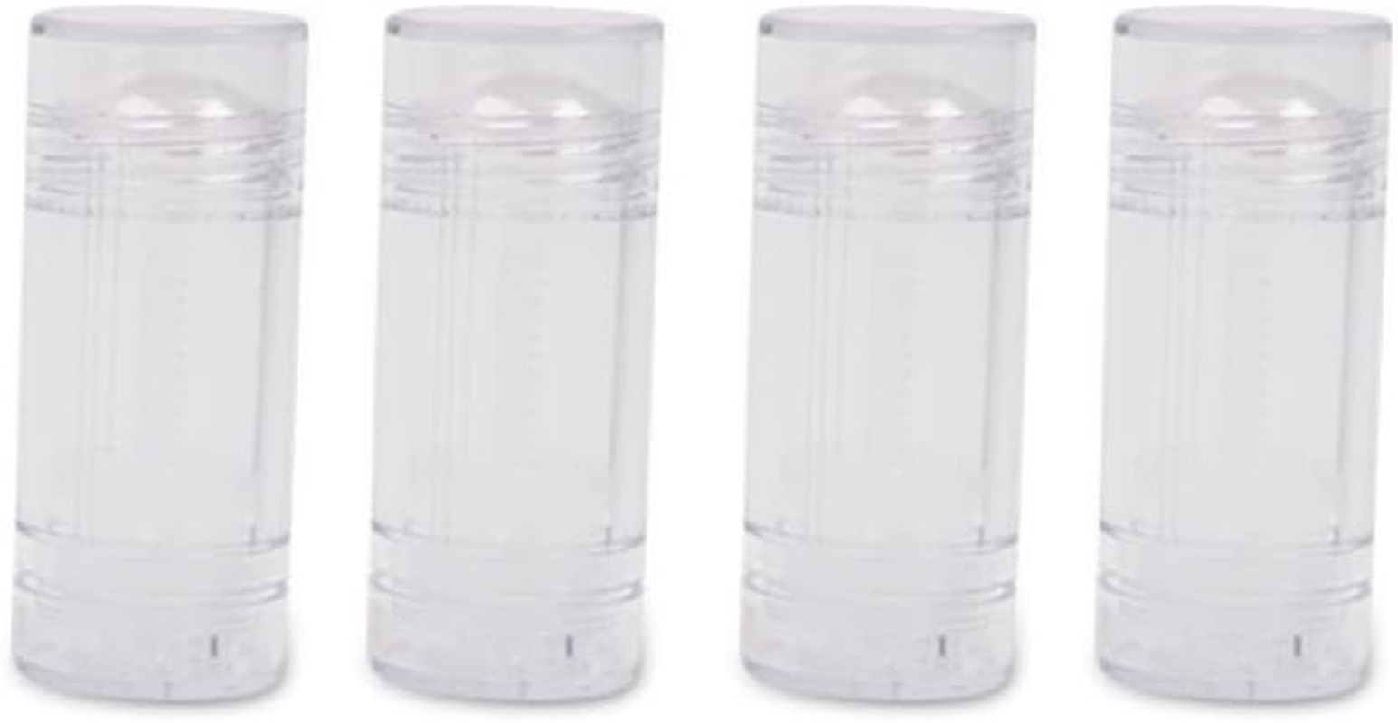 4 Pieces 15Ml Clear Empty Deodorant Containers Twist-Up Deodorant Containers Empty Deodorant Tubes Bottom Filling Deodorant Bottles for DIY Cosmetic Lip Balm Tubes image number 1