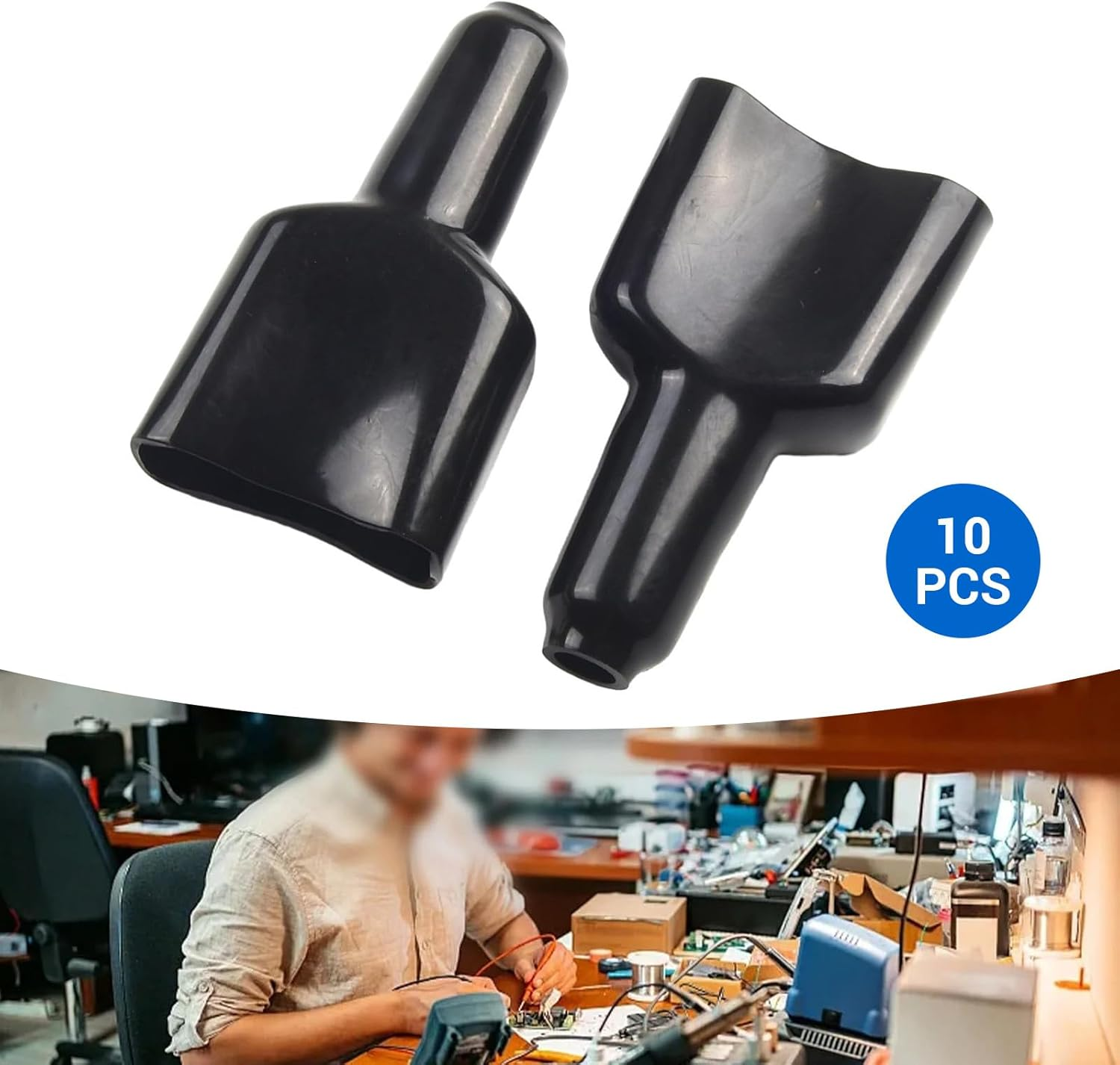 10Pcs Waterproof for Anderson Waterproof 50A Plug Dust Cable Sheath Cover Dust Proof Cable Jacket for Caravans, Solar Panels, 4WD, Battery Boxes, and Outdoor Use image number 5