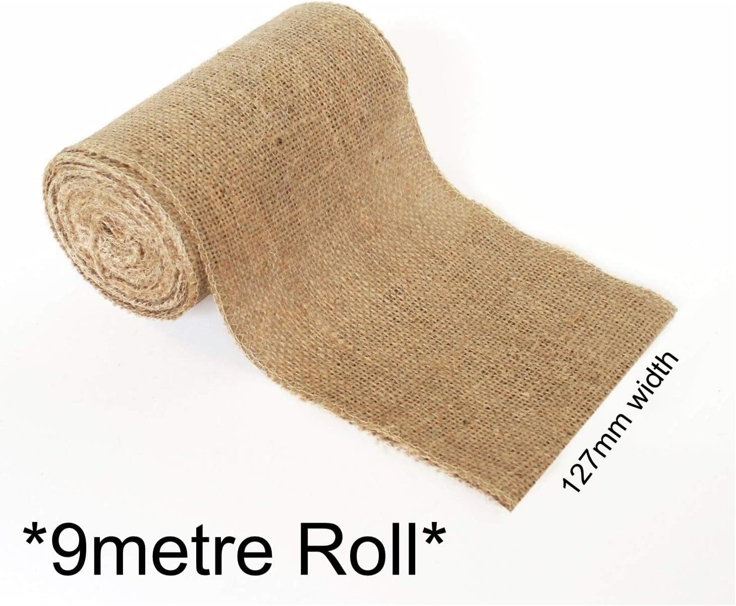 Natural Burlap Garland, 100% Made of Natural Burlap, Great for Small Upholstery Projects, Birthday Banners, Outdoor Parties, for DIY Arts and Crafts of All Types - Brown (12Cmx9M) image number 6