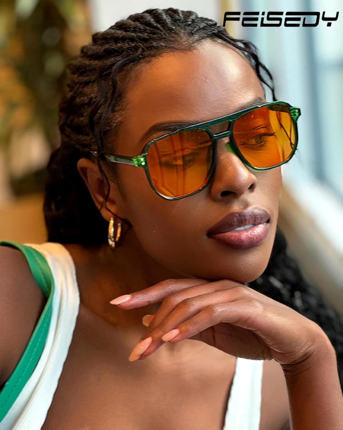 FEISEDY Blue Light Blocking Glasses, Gaming Glasses for Men Women anti Fatigue Glare Computer Glasses G2835